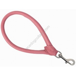Super Soft Rolled Leather Hand Holder Loop lead : Overall Length is 25 cm (10") Thickness 10 mm  : Pink 